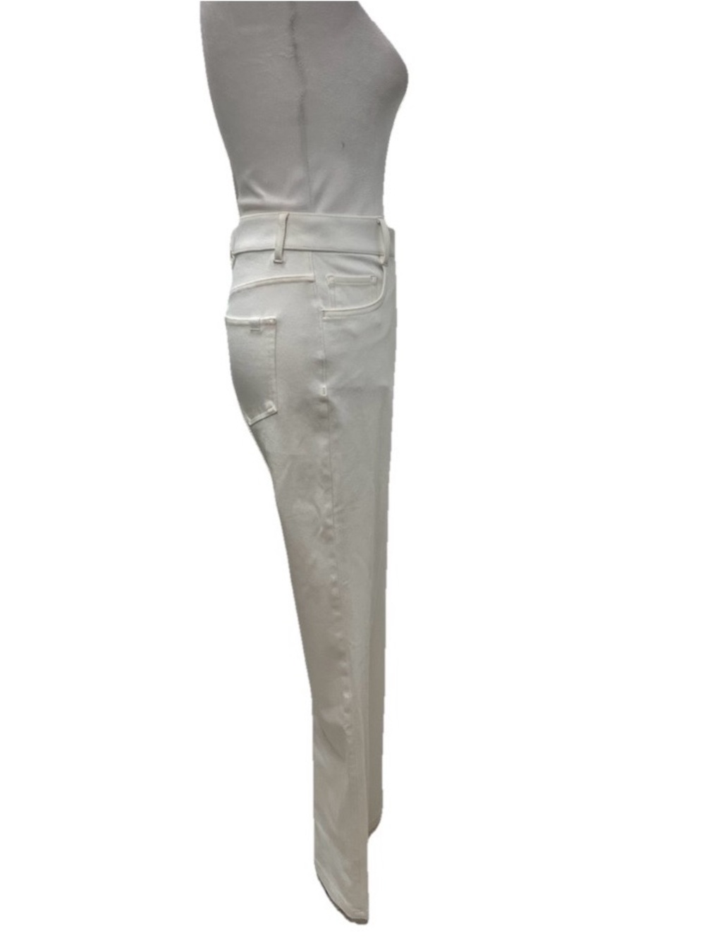 Halara Flex High-Waisted, Straight-Leg Denim Jeans Ivory S - Picture 4 of 6